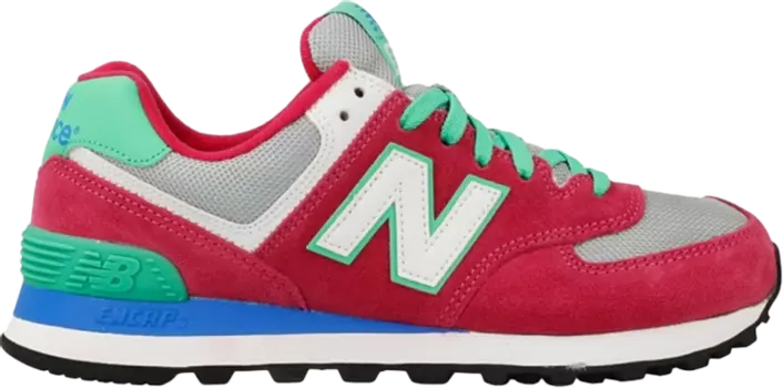 Кроссовки New Balance Wmns 574 'Red Green', красный