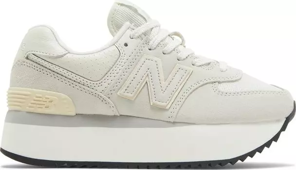 Кроссовки New Balance Wmns 574+ 'White Grey', кремовый