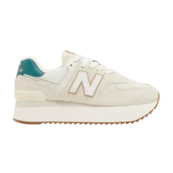 Кроссовки New Balance Wmns 574+ 'Turtledove Vintage Teal', кремовый