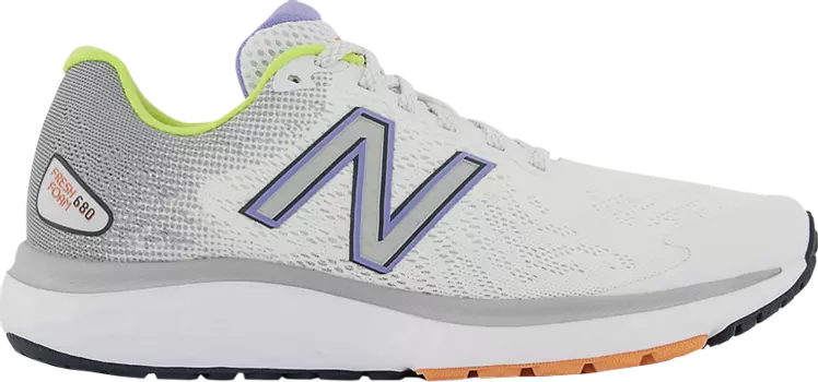 Кроссовки New Balance Wmns 680v7 'White Vibrant Violet', белый