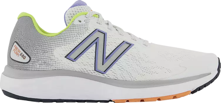 Кроссовки New Balance Wmns 680v7 Wide 'White Vibrant Violet', белый
