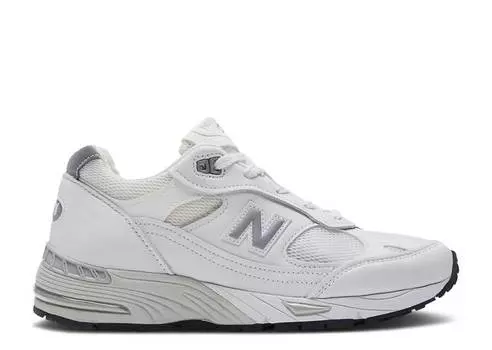 Кроссовки New Balance WMNS 991 MADE IN ENGLAND 'WHITE SILVER', белый