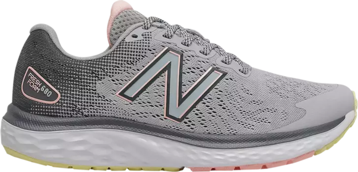 Кроссовки New Balance Wmns Fresh Foam 680v7 'Silver Thunder', серебряный