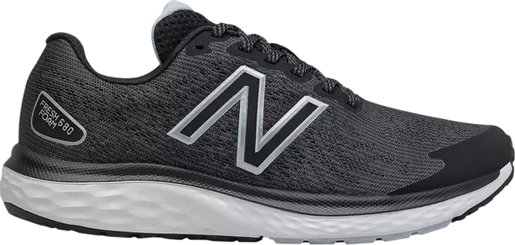 Кроссовки New Balance Wmns Fresh Foam 680v7 Wide 'Black White', черный
