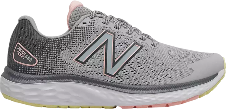 Кроссовки New Balance Wmns Fresh Foam 680v7 Wide 'Silver Thunder', серебряный