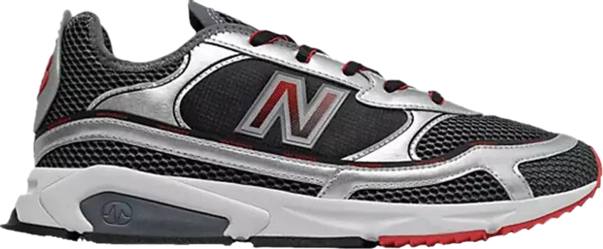 Кроссовки New Balance X-Racer 'Black Silver Metallic', черный