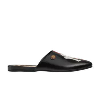 Кроссовки New York Yankees x Gucci Princetown Slipper 'Black', черный