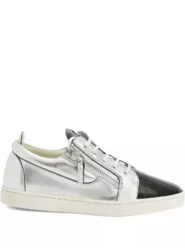 Кроссовки Nicki с эффектом металлик Giuseppe Zanotti, серебяный