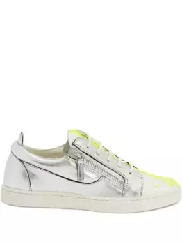 Кроссовки Nicki с эффектом металлик Giuseppe Zanotti, серебяный