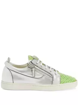 Кроссовки Nicki с эффектом металлик Giuseppe Zanotti, серый