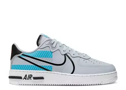 Кроссовки Nike 3M X AIR FORCE 1 REACT LX 'PURE PLATINUM BALTIC BLUE', платиновый