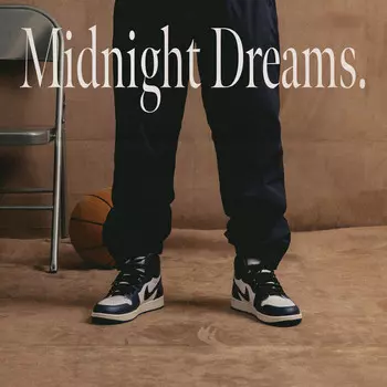 Кроссовки nike air 1 retro high og *midnight navy* Jordan, синий