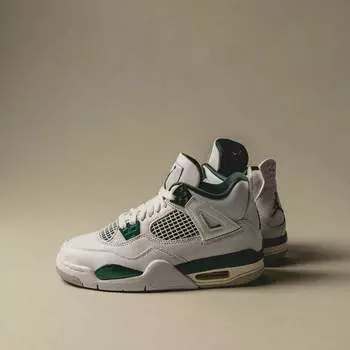 Кроссовки Nike Air 4 Retro *Oxidized Green* *Gs* Jordan, белый