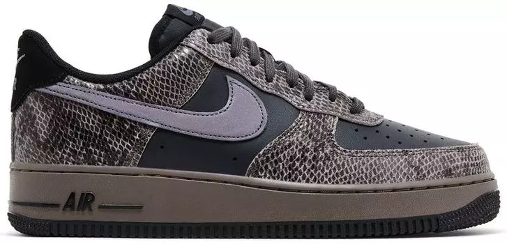 Кроссовки Nike Air Force 1 '07 LV8 'Snakeskin Pack - Off Noir', черный