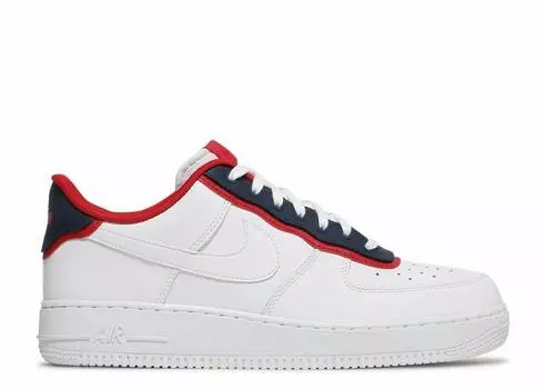 Кроссовки Nike AIR FORCE 1 '07 LV8 'DOUBLE LAYER - OBSIDIAN RED', белый
