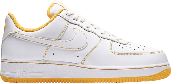 Кроссовки Nike Air Force 1 '07 'Contrast Stitch - White Laser Orange', белый