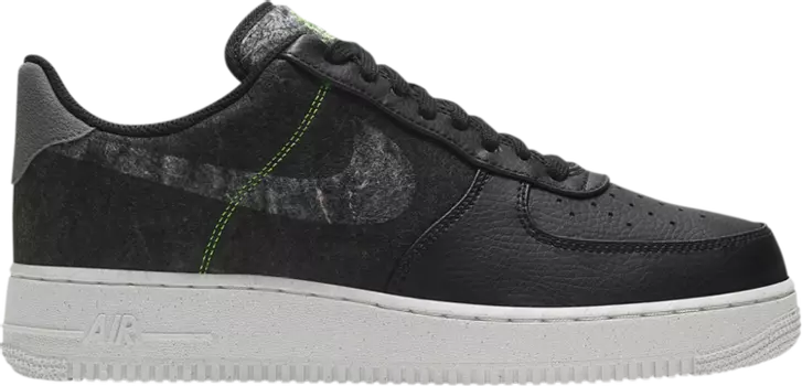 Кроссовки Nike Air Force 1 '07 LV8 'Recycled Wool Pack - Black Electric Green', черный