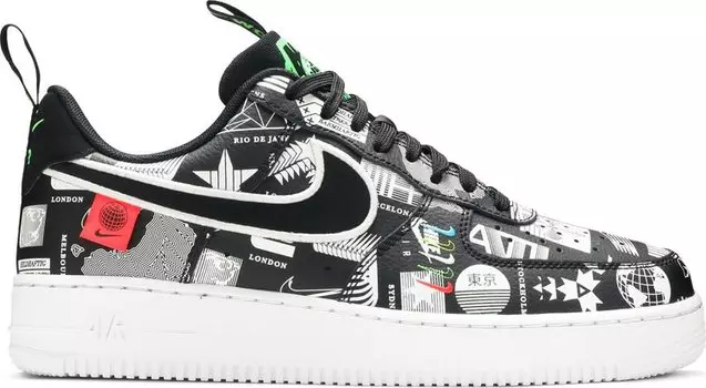 Кроссовки Nike Air Force 1 '07 LX 'Worldwide Pack - Black', черный