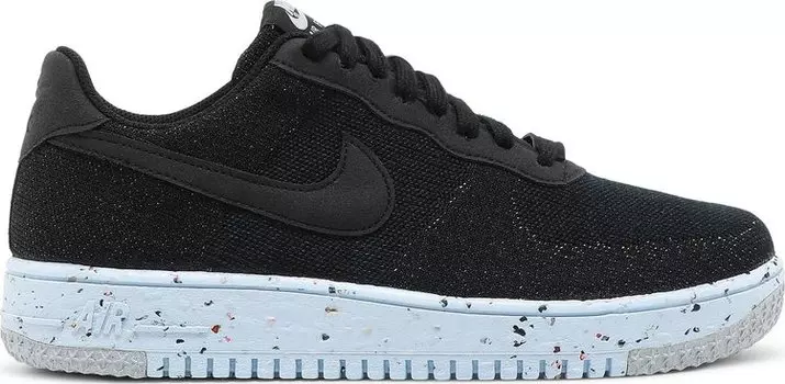 Кроссовки Nike Air Force 1 Crater Flyknit 'Black Chambray Blue', черный
