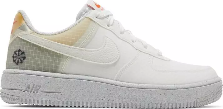 Кроссовки Nike Air Force 1 Crater GS 'Move To Zero - White Orange', белый