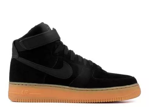 Кроссовки Nike AIR FORCE 1 HIGH 07 LV8 SUEDE 'BLACK GUM', черный