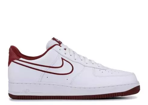Кроссовки Nike AIR FORCE 1 LOW '07 LEATHER 'TEAM RED', белый