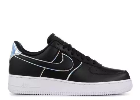 Кроссовки Nike AIR FORCE 1 LOW '07 LV8 'BLACK IRIDESCENT OUTLINE', черный