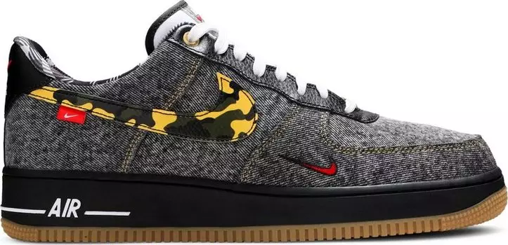 Кроссовки Nike Air Force 1 Low 'Camo Denim Remix', черный
