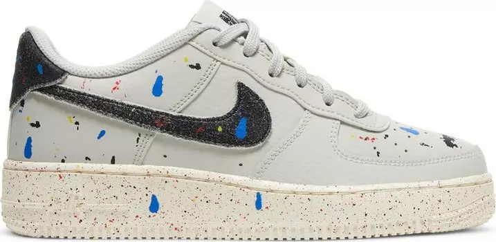Кроссовки Nike Air Force 1 LV8 3 GS 'Paint Splatter - Light Bone', белый