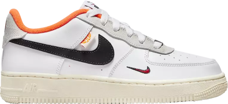 Кроссовки Nike Air Force 1 LV8 GS 'Hoops Pack - White Total Orange', белый