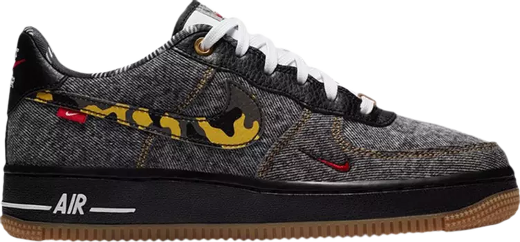 Кроссовки Nike Air Force 1 LV8 GS 'Remix Black', черный