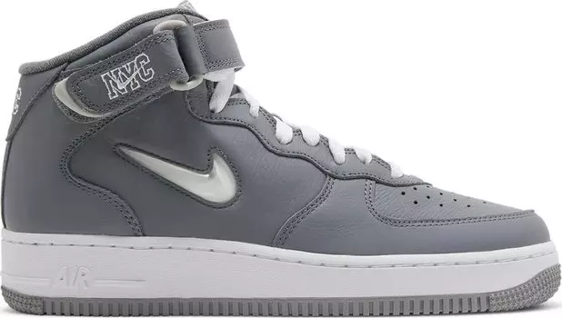 Кроссовки Nike Air Force 1 Mid Jewel QS 'NYC - Cool Grey', серый