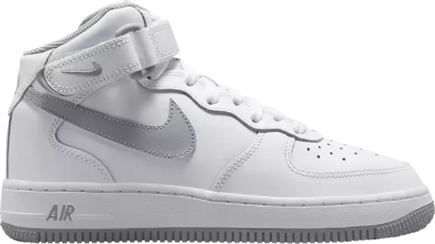 Кроссовки Nike Air Force 1 Mid LE GS 'White Wolf Grey', белый