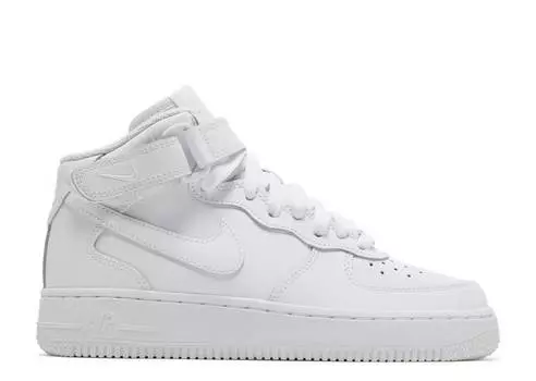 Кроссовки Nike AIR FORCE 1 MID LE GS 'TRIPLE WHITE', белый