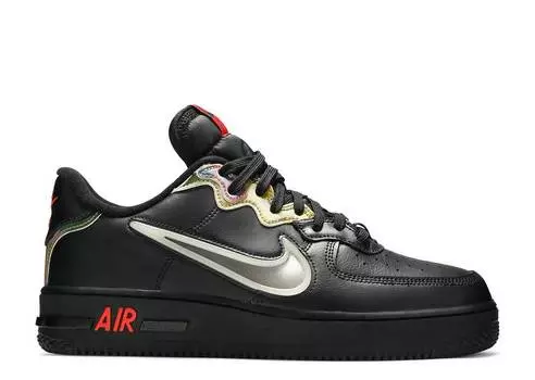 Кроссовки Nike AIR FORCE 1 REACT 'BLACK IRIDESCENT', черный