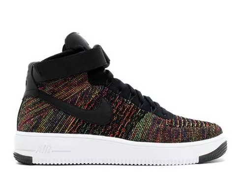 Кроссовки Nike AIR FORCE 1 ULTRA FLYKNIT MID 'MULTICOLOR', черный