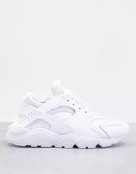 Кроссовки Nike Air Huarache тройного белого цвета