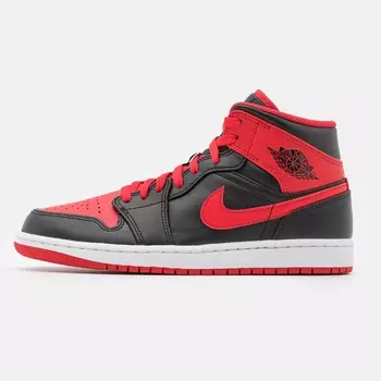 Кроссовки Nike Air Jordan 1 Mid High-top, черный/красный