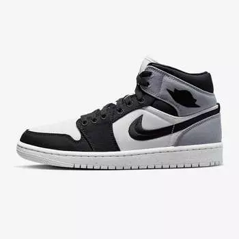 Кроссовки Nike Air Jordan 1 Mid SE, серый/чёрный (Размер 35.5 RU)