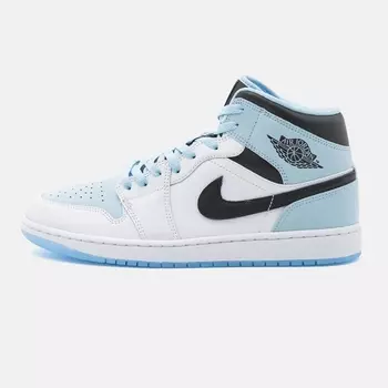 Кроссовки Nike Air Jordan 1 Mid Se High-top, белый/голубой