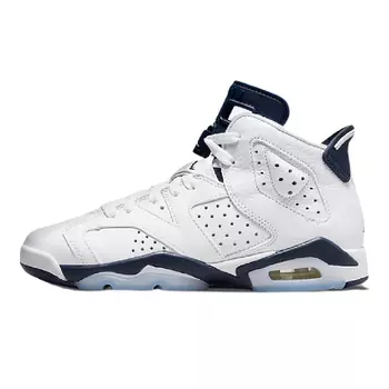 Детские кроссовки Nike Air Jordan 6 Retro, белый/темно-синий