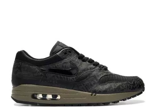 Кроссовки Nike AIR MAX 1 'POWERWALL - BLACK OLIVE', черный