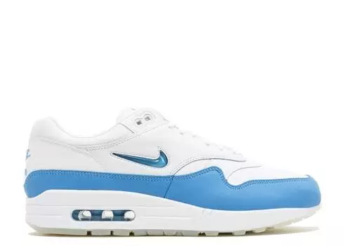 Кроссовки Nike AIR MAX 1 PREMIUM SC JEWEL 'UNIVERSITY BLUE', белый