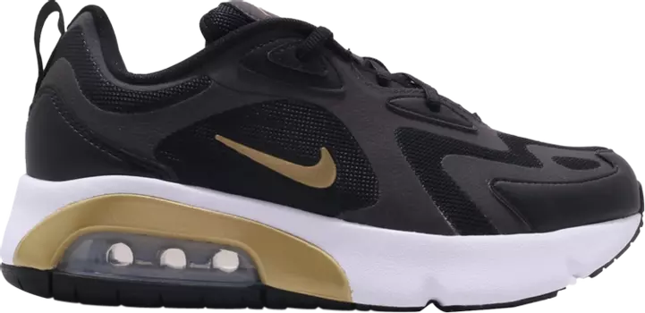 Кроссовки Nike Air Max 200 GS 'Metallic Gold', черный