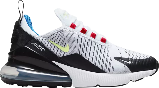 Кроссовки Nike Air Max 270 GS 'White Light Lemon Twist', белый