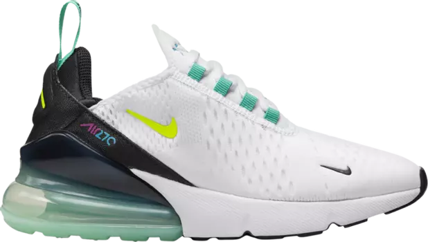 Кроссовки Nike Air Max 270 GS 'White Volt', белый