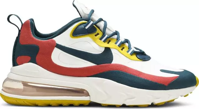 Кроссовки Nike Air Max 270 React 'White Turquoise Yellow', белый