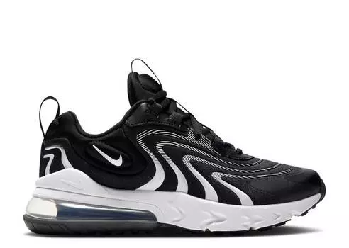 Кроссовки Nike AIR MAX 270 REACT ENG GS 'BLACK WHITE', черный