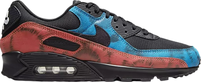 Кроссовки Nike Air Max 90 'Black Tie Dye', черный