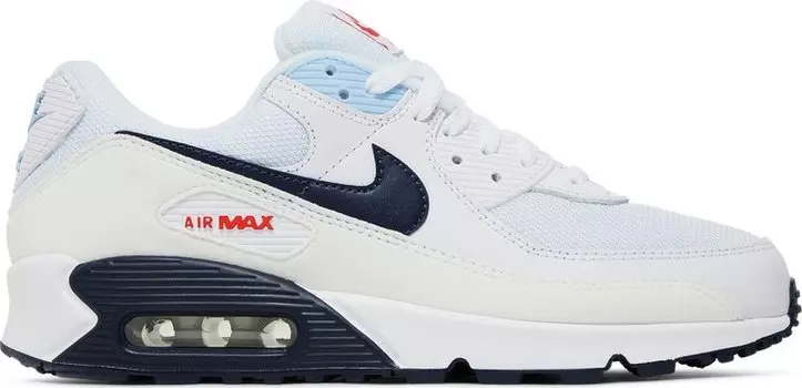 Кроссовки Nike Air Max 90 'White Midnight Navy', белый